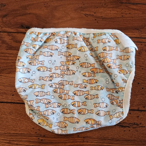 Infant swim diaper bundle Size 6-12 months. Colors white blue orange - Picture 8 of 11